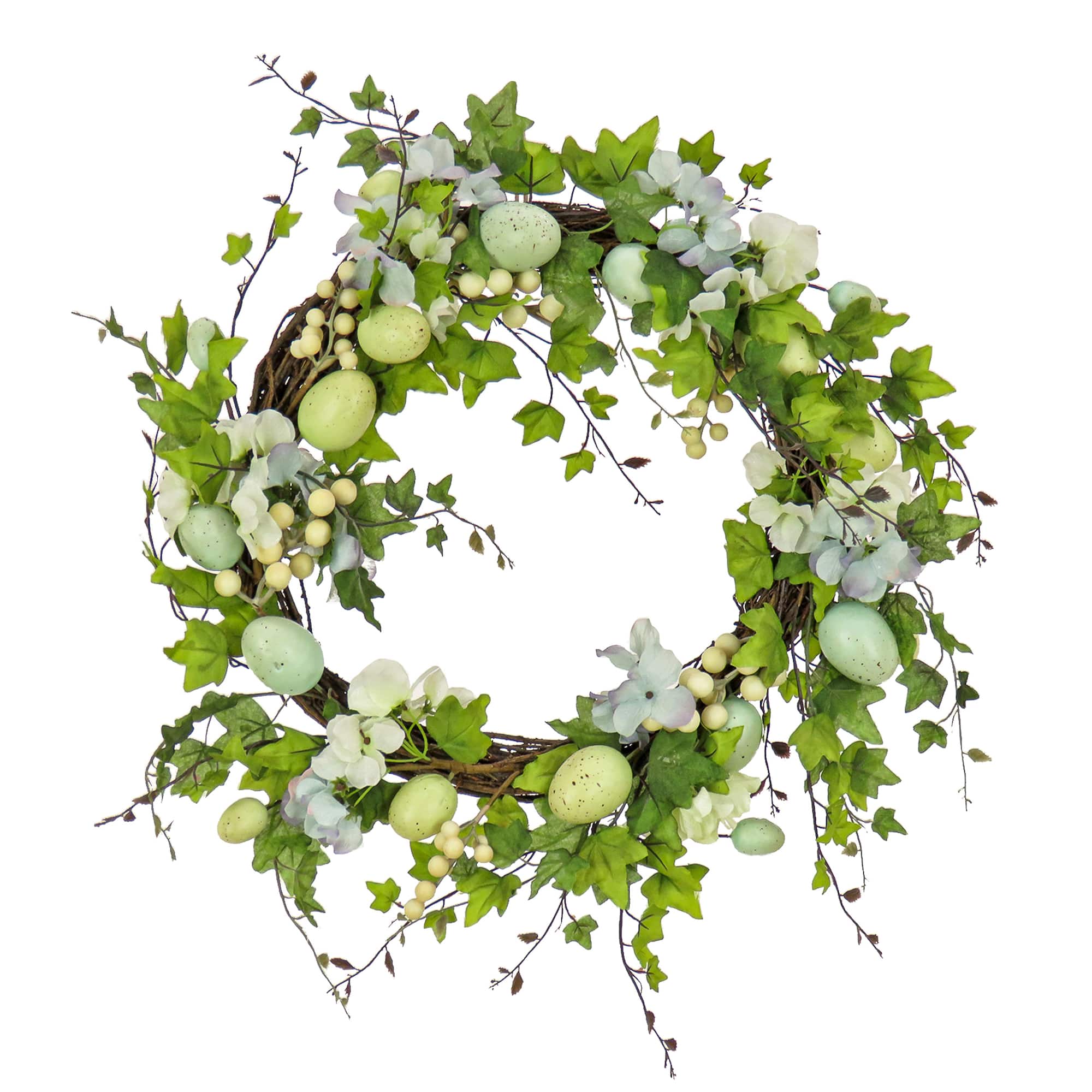 22" Ivy & Eggs Easter Wreath